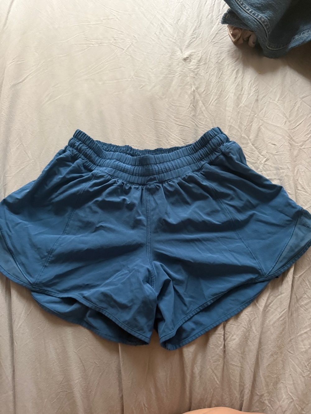 lululemon athletica Deep Blue Elastic-Waist Run Shorts